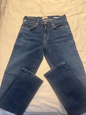 Citizens Of Humanity Dark Blue Straight-Leg Women's Jeans